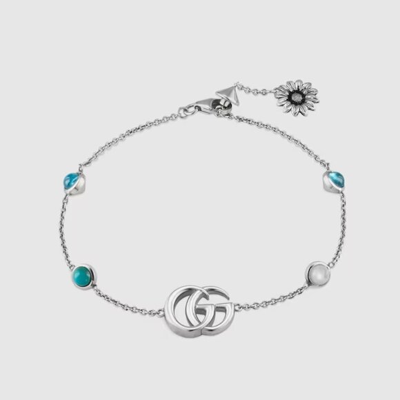 GUCCI GG Marmont sterling Silver & Mother-of-pearl Bracelet